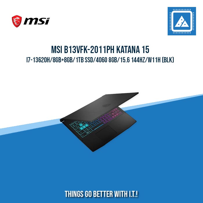 MSI B13VFK-2011PH KATANA 15 I7-13620H/8GB+8GB/1TB SSD/4060 8GB | BEST FOR GAMING LAPTOP MSI B13VFK-2011PH KATANA 15 I7-13620H/8GB+8GB/1TB SSD/4060 8GB | BEST FOR GAMING LAPTOP
